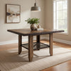 Fena 52 Inch Counter Height Dining Table, Iron Mesh Shelf, Multicolor Wood By Casagear Home