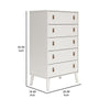 Ashley Nina 51’’ 5 Drawer Tall Dresser Chest Brown Handles White BM306606