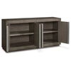 65 Inch Sideboard Buffet Server 2 Double Door Cabinets Weathered Gray By Casagear Home BM306625