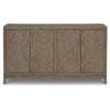 64 Inch Sideboard Buffet Server 2 Double Door Cabinets Rustic Brown By Casagear Home BM306626