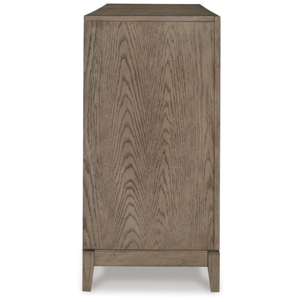 64 Inch Sideboard Buffet Server 2 Double Door Cabinets Rustic Brown By Casagear Home BM306626