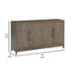 64 Inch Sideboard Buffet Server 2 Double Door Cabinets Rustic Brown By Casagear Home BM306626