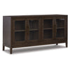 Ashley 60" Sideboard Display Server, 2 Double Door Cabinets, Brown