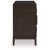 Ashley 60" Sideboard Display Server, 2 Double Door Cabinets, Brown