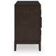 Ashley 60" Sideboard Display Server, 2 Double Door Cabinets, Brown