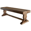 Ebb 70 Inch Wood Bench with Lacquered Finish Solid Pine Wood Light Brown By Casagear Home BM306827