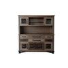 Peya 71 Inch Buffet and Hutch, 6 Drawers, Solid Distressed Pine Wood, Brown By Casagear Home