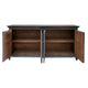 Cip 73 Inch Console Sideboard Pine Wood 4 Doors Ring Handles Deep Blue By Casagear Home BM306949