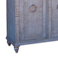 Cip 73 Inch Console Sideboard Pine Wood 4 Doors Ring Handles Deep Blue By Casagear Home BM306949