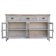 Kohl 67 Inch Console Cabinet 4 Doors Mango Wood 3 Gliding Drawers White By Casagear Home BM306957