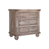 Genie 31 Inch Bedside Nightstand Mango Wood 3 Gliding Drawers Light Brown By Casagear Home BM306963