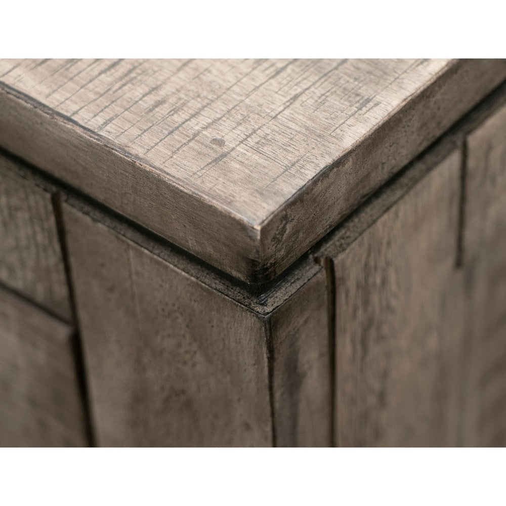 Piel 25 Inch Bedside Nightstand Mango and Pine Wood 2 Drawers Brown By Casagear Home BM307018