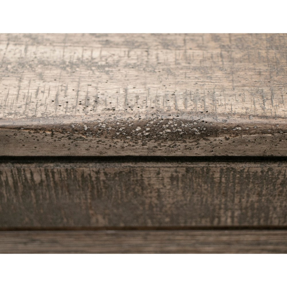 Piel 25 Inch Bedside Nightstand Mango and Pine Wood 2 Drawers Brown By Casagear Home BM307018