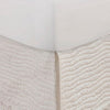 Sima Seashell Full Size Quilted Bed Skirt Cotton Fill Triple Layer Ivory By Casagear Home BM307052