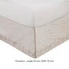 Sima Seashell Quilted Twin Bed Skirt Cotton Fill Triple Layered Ivory By Casagear Home BM307053