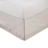 Sima Seashell Quilted Twin Bed Skirt, Cotton Fill, Triple Layered, Ivory By Casagear Home