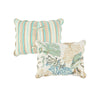 Wade 2pc Twin Quilt and Pillow Sham Set, Cotton Fill, Coastal Seashell Jade By Casagear Home