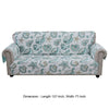 Jiye 127 Inch Wave Quilted Sofa Cover with Seashell Design, White Polyester By Casagear Home