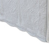 Muka Paisley Quilted King Bed Skirt, Cotton Drop, Polyester Platform, Ivory By Casagear Home