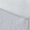 Muka Paisley Quilted Queen Bed Skirt, Cotton Drop, Ivory Polyester Platform By Casagear Home
