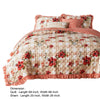 2pc Twin Quilt and Pillow Sham Set Windflowers Ruffle Edge Truffle Brown By Casagear Home BM307090