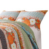 2pc Twin Quilt and Pillow Sham Set, Floral and Songbirds Prints, Multicolor By Casagear Home