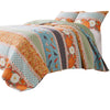 2pc Twin Quilt and Pillow Sham Set Floral and Songbirds Prints Multicolor By Casagear Home BM307092