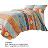 2pc Twin Quilt and Pillow Sham Set, Floral and Songbirds Prints, Multicolor By Casagear Home