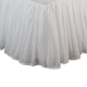 Twin Bed Skirt Polyester Platform Cotton Voile Drop Ruffled Edge White By Casagear Home BM307093