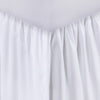 Mora King Bed Skirt, Polyester Platform, Split Corners, Ruffle Edge, White  By Casagear Home