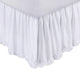 Mora King Bed Skirt, Polyester Platform, Split Corners, Ruffle Edge, White  By Casagear Home