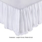 Mora King Bed Skirt, Polyester Platform, Split Corners, Ruffle Edge, White  By Casagear Home