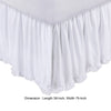 Mora Twin Bed Skirt Polyester Platform Split Corners Ruffle Edge White By Casagear Home BM307101