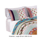 36 Inch Quilted King Pillow Sham Cotton Fill Medallion Print Multicolor By Casagear Home BM307107