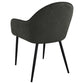 Emin 23 Inch Dining Armchair Modern Charcoal Gray Fabric Seat Set of 2 By Casagear Home BM307151