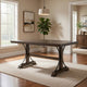 Nancy 71 Inch Counter Height Dining Table, Rectangular Top, Wood, Brown  By Casagear Home