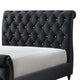 Ellowen King Size Bed Diamond Tufted Upholstery Panel Headboard Black By Casagear Home BM307232
