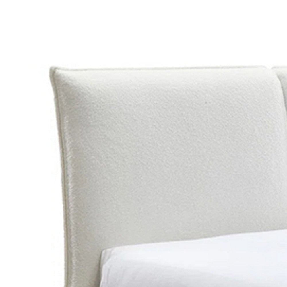 Sage King Size Bed Low Profile Cushioned Upholstered Headboard Charcoal By Casagear Home