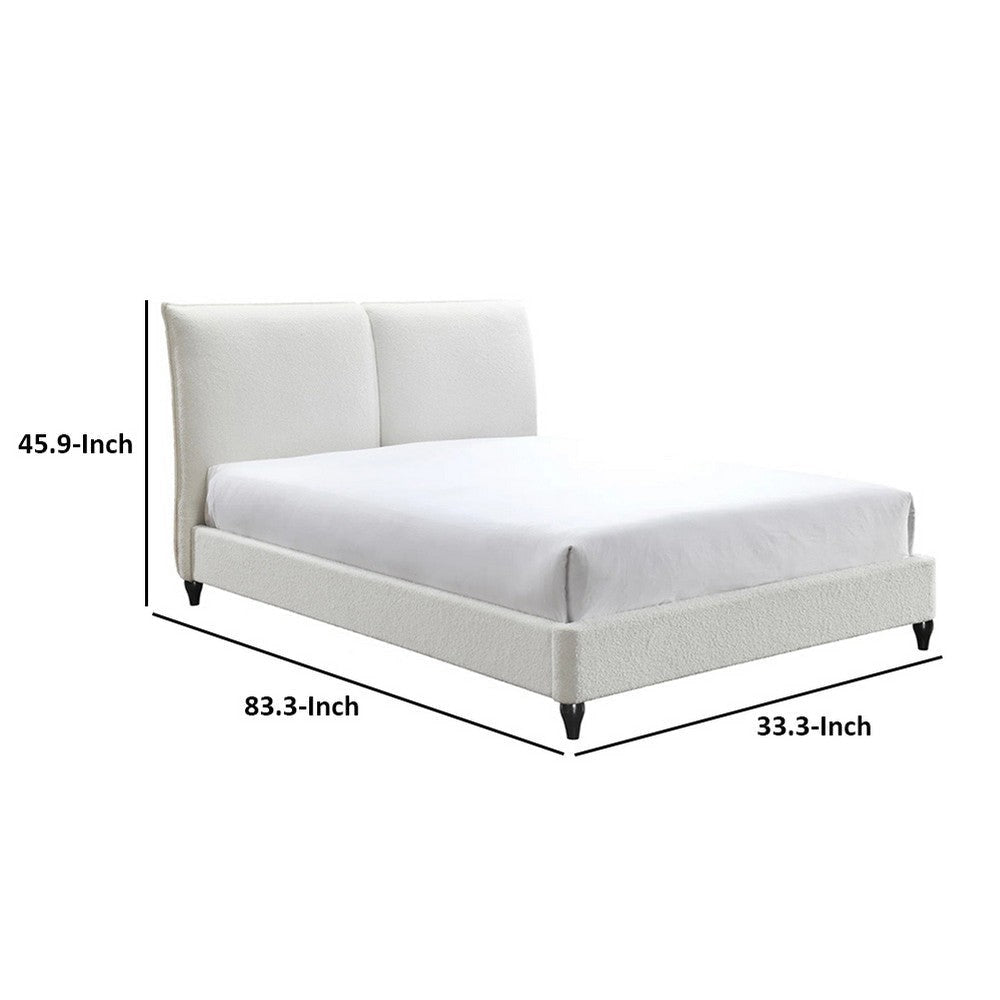 Sage King Size Bed Low Profile Cushioned Upholstered Headboard Charcoal By Casagear Home