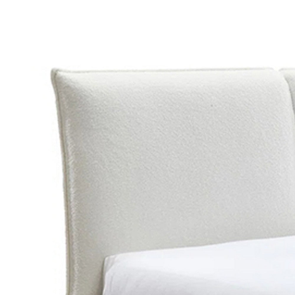 Sage Queen Size Bed Low Profile Cushioned Upholstered Headboard Charcoal By Casagear Home