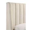 Aegis Queen Size Bed Wingback Channel Tufted Cream Beige Upholstery By Casagear Home