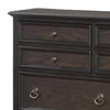 Dam 66 Inch Wide Dresser with Arched Mirror 10 Drawers Dark Brown Wood By Casagear Home BM307275