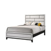 Asir Full Size Bed Geometric Panel Headboard Modern White Wood Finish By Casagear Home BM307301