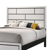 Asir Full Size Bed Geometric Panel Headboard Modern White Wood Finish By Casagear Home BM307301