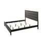 Asir King Size Bed Geometric Panel Headboard Modern Gray Wood Finish By Casagear Home BM307306