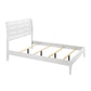 Eve Full Size Bed Slatted Headboard Chamfered Legs White Wood Modern By Casagear Home BM307312