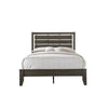 Eve King Size Bed Slatted Headboard Chamfered Legs Gray Wood Modern By Casagear Home BM307317