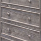 Zen 54 Inch Tall Dresser Chest 5 Drawers Dual Tone Gray Brown Pine Wood By Casagear Home BM307378