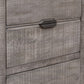 Dome 54 Inch Tall Dresser Chest 4 Drawers 1 Shelf Metal Gray Mango Wood By Casagear Home BM307404