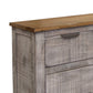 Dome 61 Inch Dresser 7 Drawers Metal Base Brown Gray Solid Mango Wood By Casagear Home BM307406